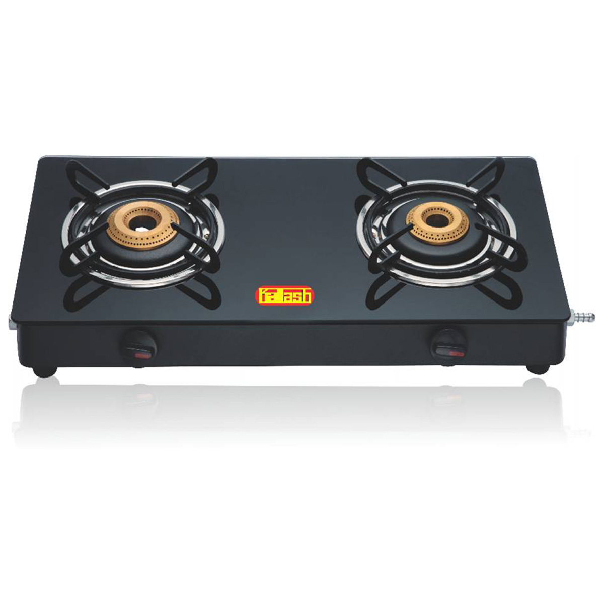 Glass Cooktop 2 Burner Trendy Powder Coated