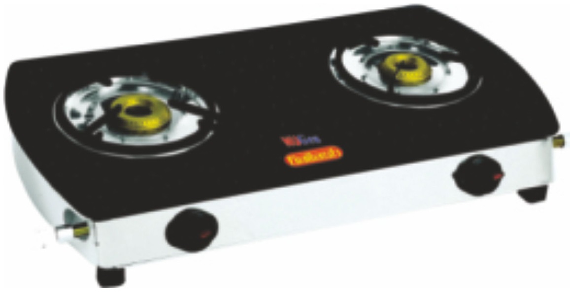 Glass Cooktop 2 Burner SS Body