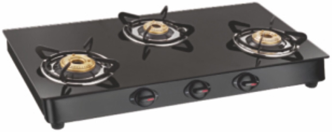 Glass Cooktop 3 Burner Powder Coated